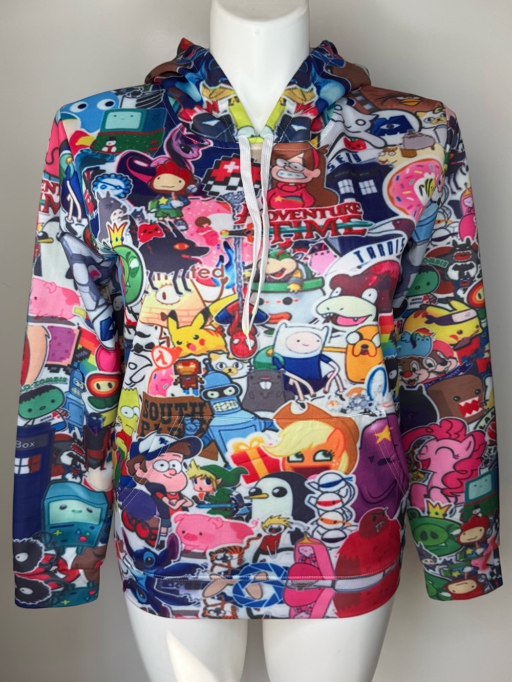 Kids XL Multicolor Cartoon Character Tunsechy Hoodie